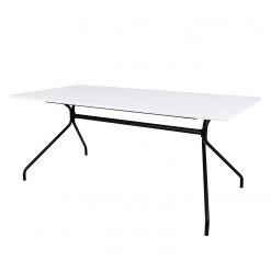 Tenzo Table Ego - Métal - Blanc / Noir