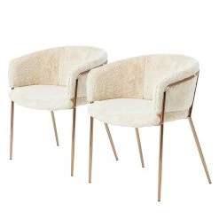 Jack & Alice Chaises Vilhena III (lot de 2) - Crème