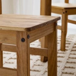 Maison Belfort Chaises Finca Rustica (lot de 2) - Pin massif - Epicéa naturel -Luxe Intérieur Magasin 1000178031 200529 06234800022 DETAILS P000000001000178031