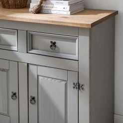 Maison Belfort Commode Finca Rustica I - Pin massif - Pin gris -Luxe Intérieur Magasin 1000178041 200511 13145500008 DETAILS P000000001000178041