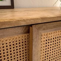 Ars manufacti Buffet haut Vina - Manguier massif / Rotin - Manguier / Noir -Luxe Intérieur Magasin 1000178071 200324 13412500004 DETAILS P000000001000178071