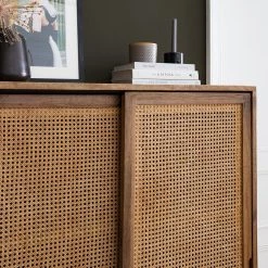 Ars manufacti Buffet haut Vina - Manguier massif / Rotin - Manguier / Noir -Luxe Intérieur Magasin 1000178071 200702 15133400014 DETAILS P000000001000178071