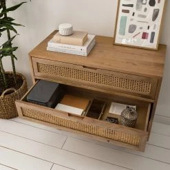 Ars manufacti Commode Vina I - Manguier massif / Rotin - Manguier / Noir -Luxe Intérieur Magasin 1000178079 200320 14005100002 DETAILS P000000001000178079