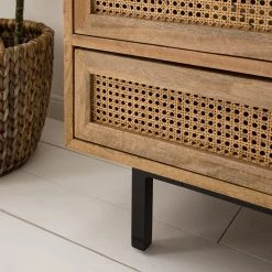 Ars manufacti Commode Vina I - Manguier massif / Rotin - Manguier / Noir -Luxe Intérieur Magasin 1000178079 200320 14005500005 DETAILS P000000001000178079