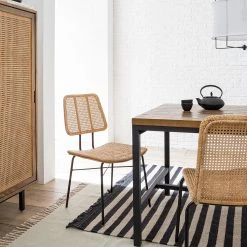 Ars manufacti Chaise Vina I - Rotin / Métal - Rotin / Noir -Luxe Intérieur Magasin 1000178092 200428 12090700006 MOOD DETAILS P000000001000178092 mood