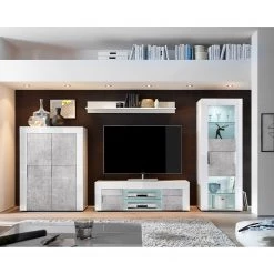 LC Spa Vitrine Easy - Blanc brillant / Imitation béton -Luxe Intérieur Magasin 1000178267 201029 08533800583 MOOD DETAILS P000000001000178267 mood