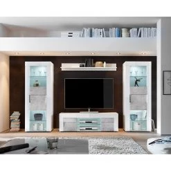 LC Spa Vitrine Easy - Blanc brillant / Imitation béton -Luxe Intérieur Magasin 1000178267 201029 08534400584 MOOD DETAILS P000000001000178267 mood