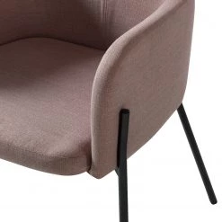 Mørteens Chaises à accoudoirs Menly - Tissu / Métal - Noir - Rose vieilli -Luxe Intérieur Magasin 1000179459 200121 14403000019 DETAILS P000000001000179459