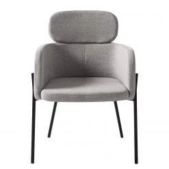 Mørteens Chaises à accoudoirs Menly - Tissu / Métal - Noir - Gris -Luxe Intérieur Magasin 1000179460 200121 14403200023 DETAILS P000000001000179460