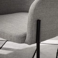 Mørteens Chaises à accoudoirs Menly - Tissu / Métal - Noir - Gris -Luxe Intérieur Magasin 1000179460 200122 12294700018 DETAILS P000000001000179460