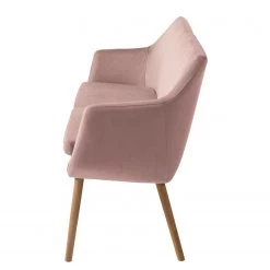 Mørteens Banquette Nicholas III - Velours / Chêne massif - Chêne - Vieux rose / Chêne -Luxe Intérieur Magasin 1000183890 191216 15321200009 DETAILS P000000001000183890