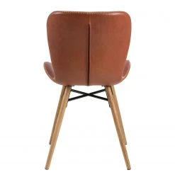 Mørteens Chaises Livaras IV - Imitation cuir / Chêne massif - Marron vintage - Lot de 2 -Luxe Intérieur Magasin 1000183907 190911 16492500045 DETAILS P000000001000183907