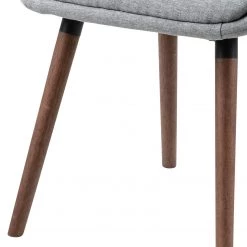 Mørteens Chaises à accoudoirs Maadi (lot de 2) - Tissu / Fer - Gris clair / Noyer -Luxe Intérieur Magasin 1000184087 190812 13043100008 DETAILS P000000001000184087