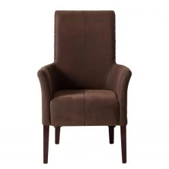 Ars Natura Chaises à accoudoirs Esquina - Imitation cuir / Rotin - Marron vintage / Marron clair chiné -Luxe Intérieur Magasin 1000184165 200206 10111300006 DETAILS P000000001000184165