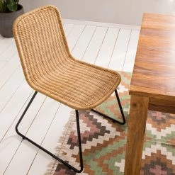 Ars manufacti Chaises Vuna (lot de 2) - Rotin / Métal - Rotin naturel / Noir -Luxe Intérieur Magasin 1000184175 200317 14365600002 MOOD DETAILS P000000001000184175 mood