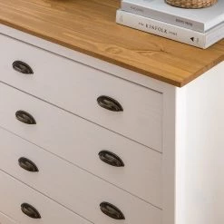 Maison Belfort Commode Rivery II - Pin massif - Blanc -Luxe Intérieur Magasin 1000187565 200312 14522700006 DETAILS P000000001000187565