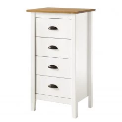 Maison Belfort Commode Rivery I - Pin massif - Blanc