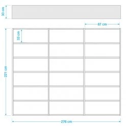 Loftscape Bibliothèque Empire - Blanc crème - Hauteur : 221 cm - Largeur : 276 cm -Luxe Intérieur Magasin 1000188192 190925 11273400013 SKETCH DETAILS P000000001000188192 sketch
