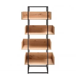 GWINNER Étagère Style I - Placage en bois véritable / Métal - Chêne / Anthracite -Luxe Intérieur Magasin 1000188718 190926 06084000013 DETAILS P000000001000188718