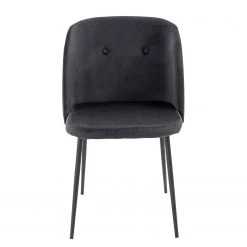 Jack & Alice Chaises Hollis (lot de 2) - Velours / Métal - Noir - Noir -Luxe Intérieur Magasin 1000189811 210119 17035900004 DETAILS P000000001000189811
