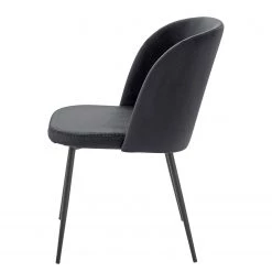 Jack & Alice Chaises Hollis (lot de 2) - Velours / Métal - Noir - Noir -Luxe Intérieur Magasin 1000189811 220322 030 DETAILS P000000001000189811