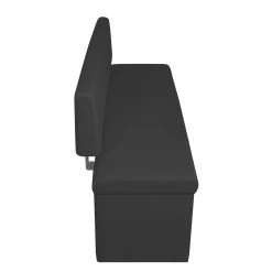 Loftscape Banc Talcott II - Imitation cuir - Chrome - Noir - Largeur : 160 cm -Luxe Intérieur Magasin 1000189836 191119 12532400300 DETAILS P000000001000189836