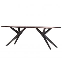 Red Living Table Wallu - Manguier massif / Métal - Manguier / Noir vieilli