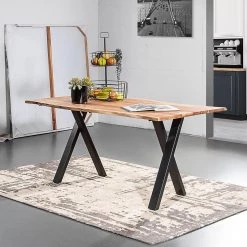 Red Living Table Woodford - Acacia massif / Métal - Acacia / Noir -Luxe Intérieur Magasin 1000191060 200706 06325900002 MOOD DETAILS P000000001000191060 mood