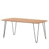 Norrwood Table Bovey - Acacia massif / Fer - Noir - 160 x 90 cm