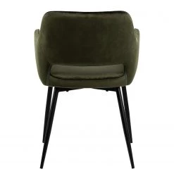 Mørteens Chaises à accoudoirs Rivanna - Velours/ Métal - Vert olive / Noir - Vert olive - Lot de 2 -Luxe Intérieur Magasin 1000202050 200212 11145600103 DETAILS P000000001000202050