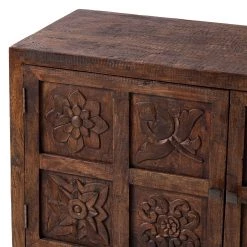 Wolf-Möbel Buffet Carving - Acacia massif / Métal - Acacia / Noir -Luxe Intérieur Magasin 1000202474 201008 14583000005 DETAILS P000000001000202474