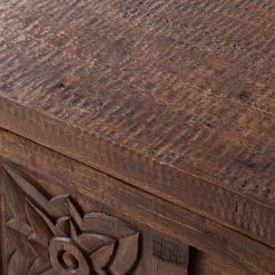 Wolf-Möbel Buffet Carving - Acacia massif / Métal - Acacia / Noir -Luxe Intérieur Magasin 1000202474 201008 14583000008 DETAILS P000000001000202474