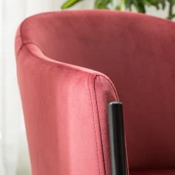Mørteens Chaise à accoudoirs Koloa I - Velours / Acier - Bordeaux / Noir -Luxe Intérieur Magasin 1000205088 201229 14351800003 DETAILS P000000001000205088