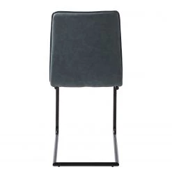 Mørteens Chaises cantilever Lylen (lot de 2) - Imitation cuir / Acier - Noir - Bleu vintage -Luxe Intérieur Magasin 1000205096 201022 13511300004 DETAILS P000000001000205096