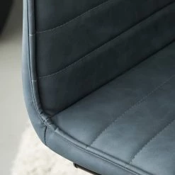 Mørteens Chaises cantilever Lylen (lot de 2) - Imitation cuir / Acier - Noir - Bleu vintage -Luxe Intérieur Magasin 1000205096 201118 12545300004 DETAILS P000000001000205096