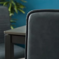 Mørteens Chaises cantilever Lylen (lot de 2) - Imitation cuir / Acier - Noir - Bleu vintage -Luxe Intérieur Magasin 1000205096 201118 12545900007 DETAILS P000000001000205096