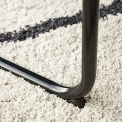 Mørteens Chaises cantilever Lylen (lot de 2) - Imitation cuir / Acier - Noir - Bleu vintage -Luxe Intérieur Magasin 1000205096 201118 12550100008 DETAILS P000000001000205096