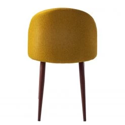 Mørteens Chaises capitonnées Jacklin III (2 él.) - Tissu / Métal - Imitation noyer - Jaune moutarde -Luxe Intérieur Magasin 1000208738 201023 06152800004 DETAILS P000000001000208738