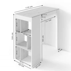 Loftscape Table haute Drake - Imitation chêne Artisan -Luxe Intérieur Magasin 1000209258 200331 06325400069 SKETCH DETAILS P000000001000209258 sketch