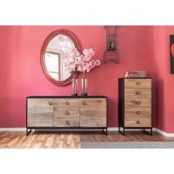 Red Living Commode Bayamon - Chêne et acacia massif / Métal - Chêne / Noir -Luxe Intérieur Magasin 1000211447 200504 13494000168 MOOD DETAILS P000000001000211447 mood