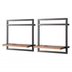 Ars manufacti Étagères murales Manchester III (5 él.) - Acacia massif / Métal - Acacia / Anthracite -Luxe Intérieur Magasin 1000213199 200527 13202900014 DETAILS P000000001000213199