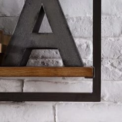 Ars manufacti Étagères murales Manchester III (5 él.) - Acacia massif / Métal - Acacia / Anthracite -Luxe Intérieur Magasin 1000213199 200527 13203800019 DETAILS P000000001000213199