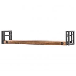 Ars manufacti Tablettes murales Manchester (lot de 2) - Acacia massif / Métal - Acacia / Anthracite - Largeur : 110 cm -Luxe Intérieur Magasin 1000213217 200831 09510000014 DETAILS P000000001000213217