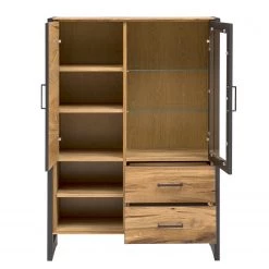 Naturoo Buffet haut Ironwood I - Placage en bois véritable / Métal - Chêne vieilli / Gris -Luxe Intérieur Magasin 1000213240 200512 14004400043 DETAILS P000000001000213240