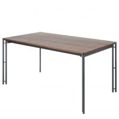 Norrwood Table Montels - Partiellement en noyer massif / Acier - Noyer / Noir