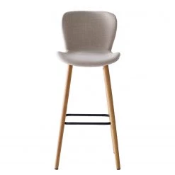 Mørteens Chaises de bar Livaras (lot de 2) - Hévéa massif - Hévéa - Tissu Radis: Crème -Luxe Intérieur Magasin 1000215110 210115 12245700002 DETAILS P000000001000215110