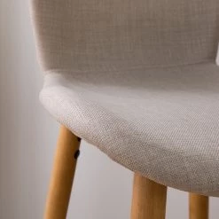 Mørteens Chaises de bar Livaras (lot de 2) - Hévéa massif - Hévéa - Tissu Radis: Crème -Luxe Intérieur Magasin 1000215110 210128 11592300003 DETAILS P000000001000215110