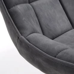 Red Living Chaises capitonnées Kellia (lot de 2) - Imitation cuir / Acier - Noir - Gris vintage -Luxe Intérieur Magasin 1000216184 200623 13460300179 DETAILS P000000001000216184