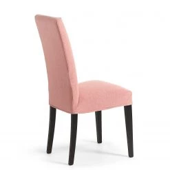 Ars Natura Chaise capitonnée Ellerby III (lot de 2) - Tissu / Hêtre massif - Noir - Abricot -Luxe Intérieur Magasin 1000216203 200623 13481800314 DETAILS P000000001000216203