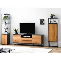 Red Living Buffet Barview II - Placage en chêne - Chêne / Anthracite -Luxe Intérieur Magasin 1000218373 210413 12582300028 MOOD DETAILS P000000001000218373 mood